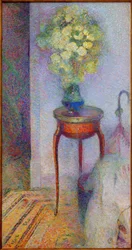 Interior with Flowers on an Empire Table
